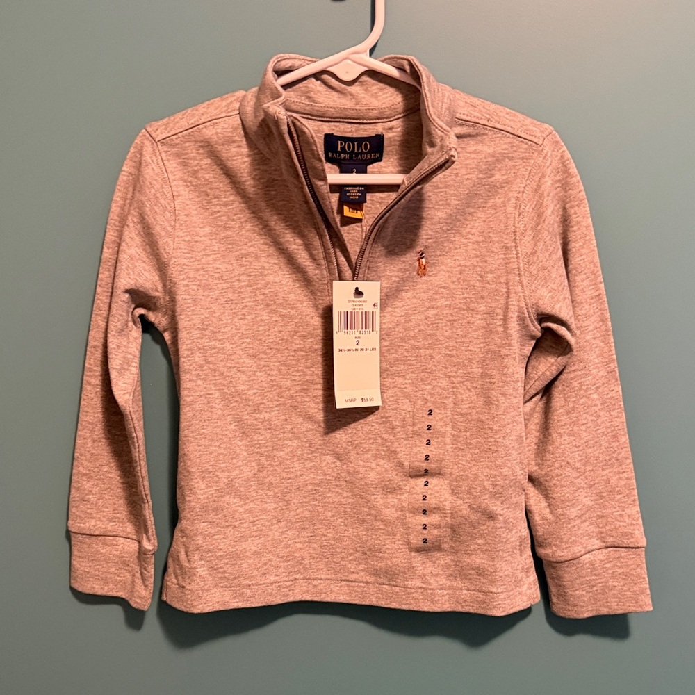 Polo by Ralph Lauren Gray Long Sleeve Kids Tee